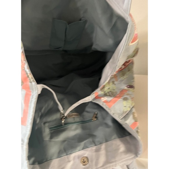 Debbie Katz South Beach Boho Embroidered Tote Bag Colorful Floral Pattern - Picture 7 of 8